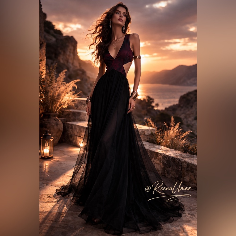 NWT Shakuhachi Cut-Out Back Maxi Tulle Dress – Size XS